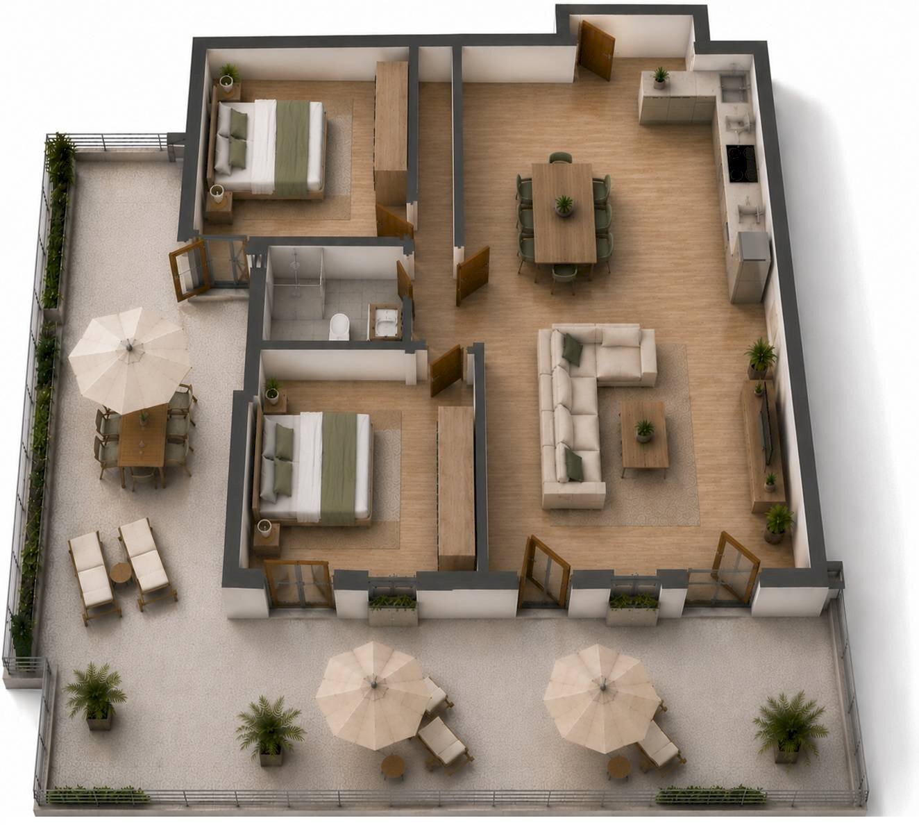 Foto 11 - Three-room apartment Viale dello Sport
 
1, Monteprandone - floor plans 1