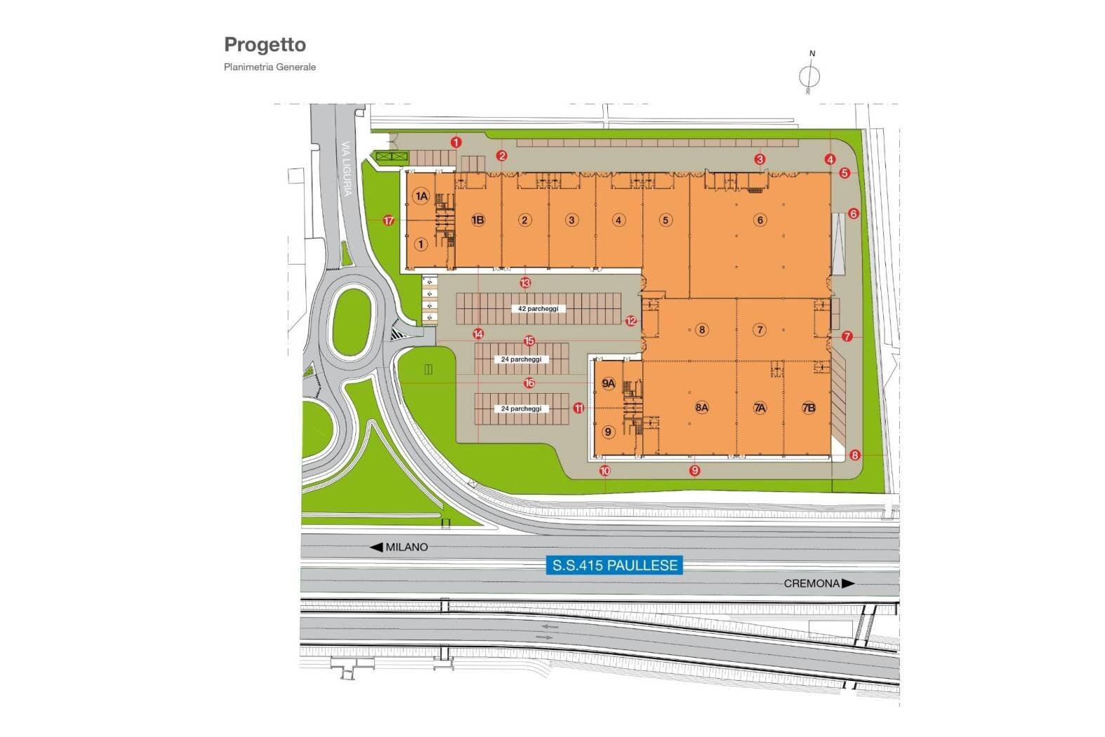 Office via Liguria, Peschiera Borromeo - floor plans 1