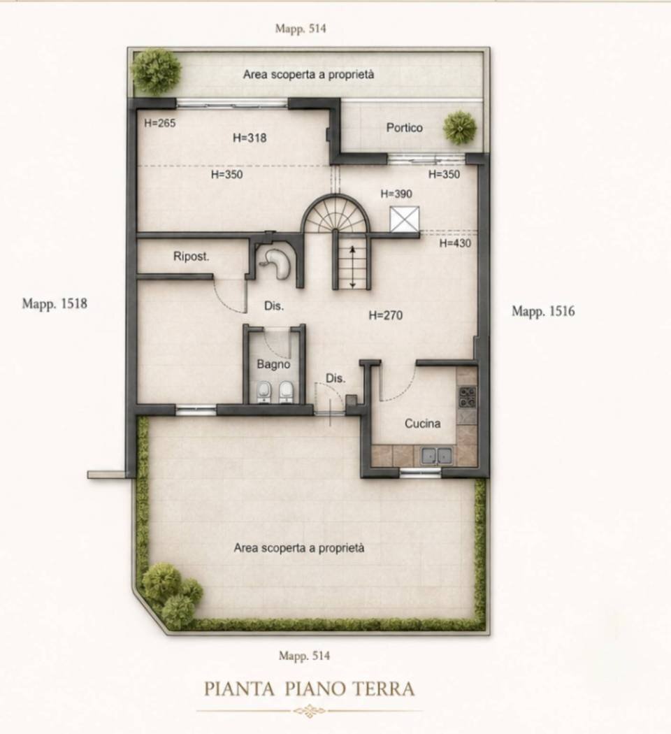 Terraced Villa via Francesco Agello, 15, Varese (neighborhood Lissago) - floor plans 1
