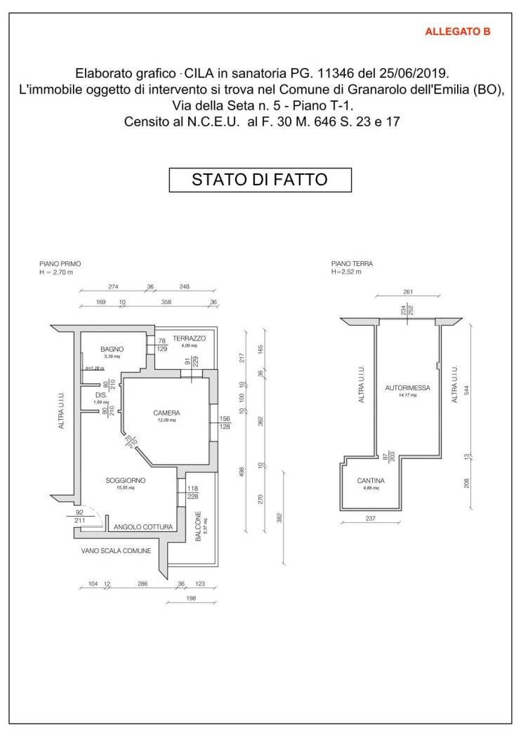 Bilocale Via della Seta 5, Granarolo dell'Emilia - planimetria 1
