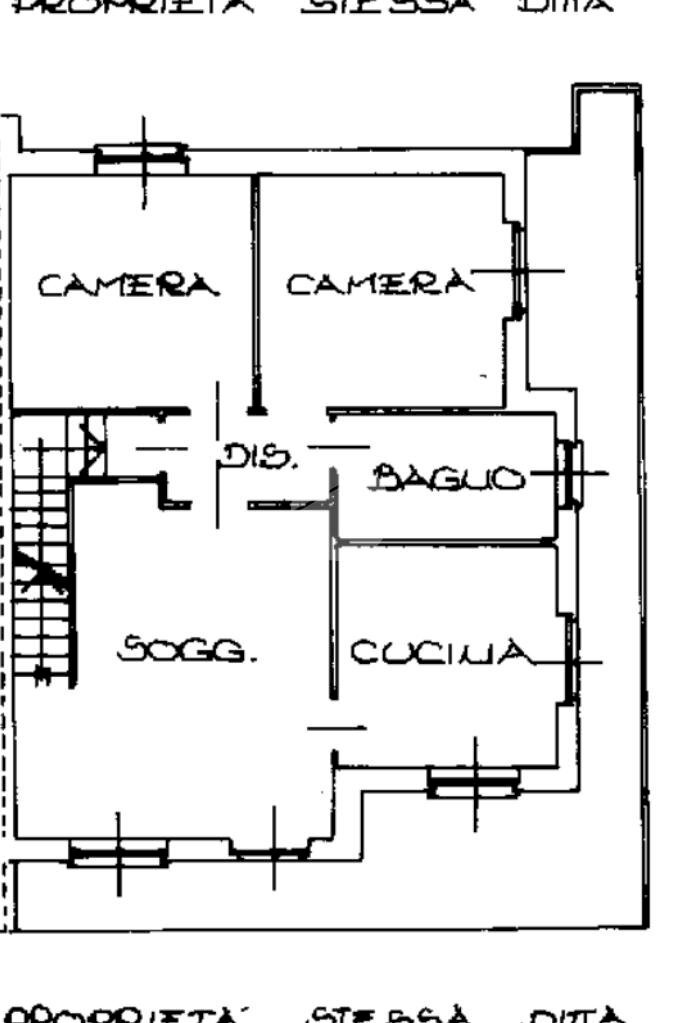 Portion of a house Via valdo fusi, Airasca - floor plans 1