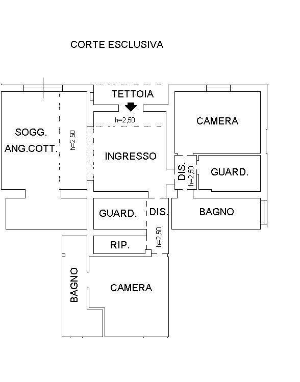 PLAN OK - Four-room apartment Via Giacomo Tommasini, Bologna (neighborhood Castiglione) - floor plans 1