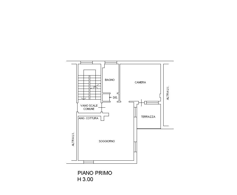 PLANIMETRIA - Bilocale via Emilia Levante, Bologna (zona Fossolo) - planimetria 1