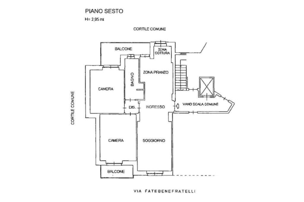 Quadrilocale Via fatebenefratelli, San Maurizio Canavese - planimetria 1