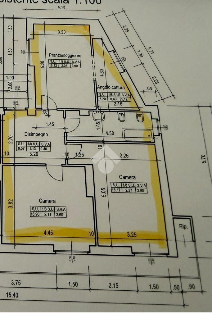 Trilocale Via san sebastiano, Lanzo Torinese - planimetria 1