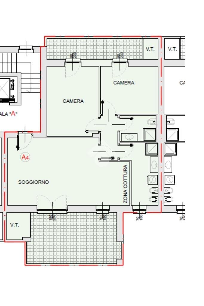 Trilocale Via Giuseppe Garibaldi, Orbassano - planimetria 1
