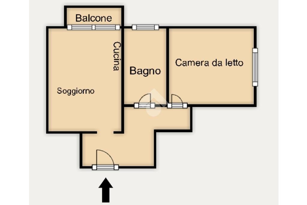 Two-room apartment Via Giovanni Antonio Amadeo, Milano (neighborhood Città Studi) - floor plans 1