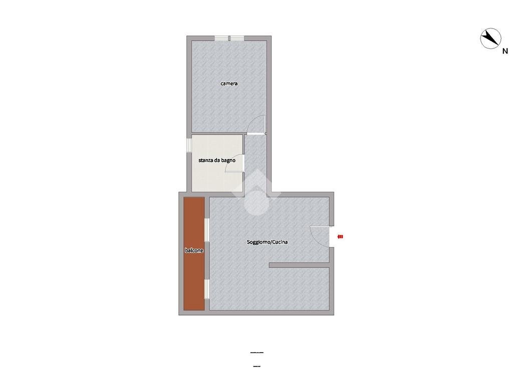 Bilocale Via Marchesi, Milano (zona San Siro) - planimetria 1