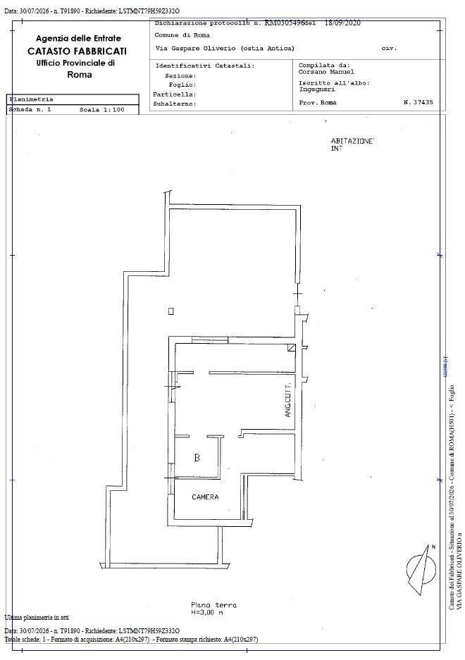 Foto 24 - Two-room apartment Via Gaspare Oliverio, Roma - floor plans 1