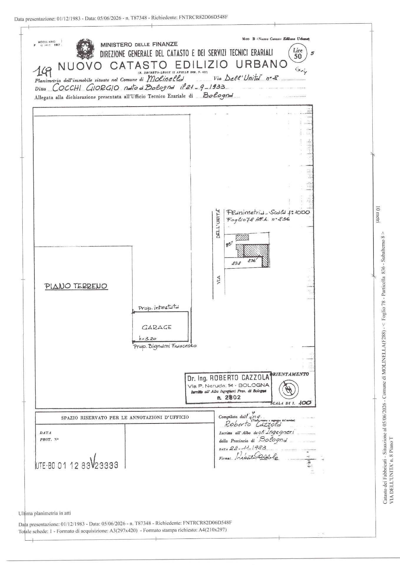 Foto 90 - Terraced Villa via unità
 
14, Molinella - floor plans 1