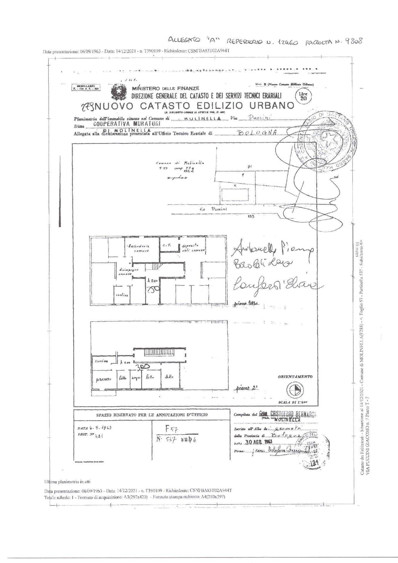 Foto 79 - Apartment via puccini
 
7, Molinella - floor plans 1