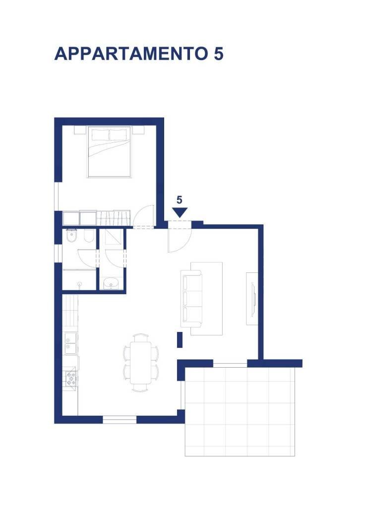 Two-room apartment via Padre Semeria, 303, Sanremo - floor plans 1