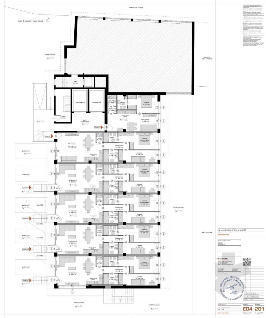 Trilocale via Don Bartolomeo Grazioli, 57, Milano (zona Affori) - planimetria 1