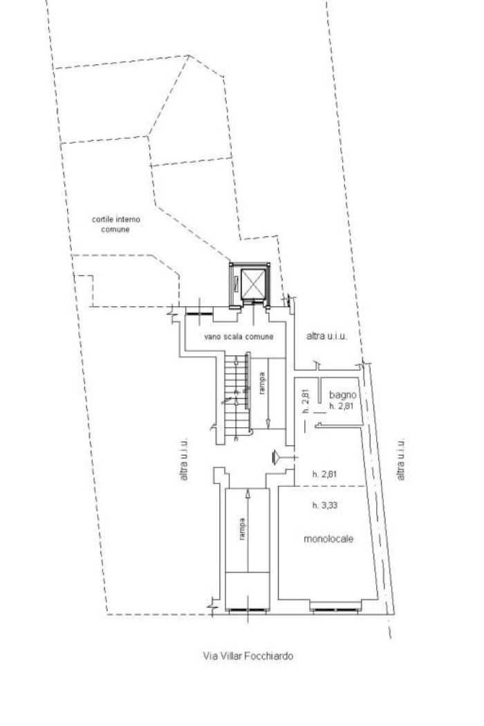 One-room apartment via Villar Focchiardo, 12, Torino (neighborhood Cenisia) - floor plans 1