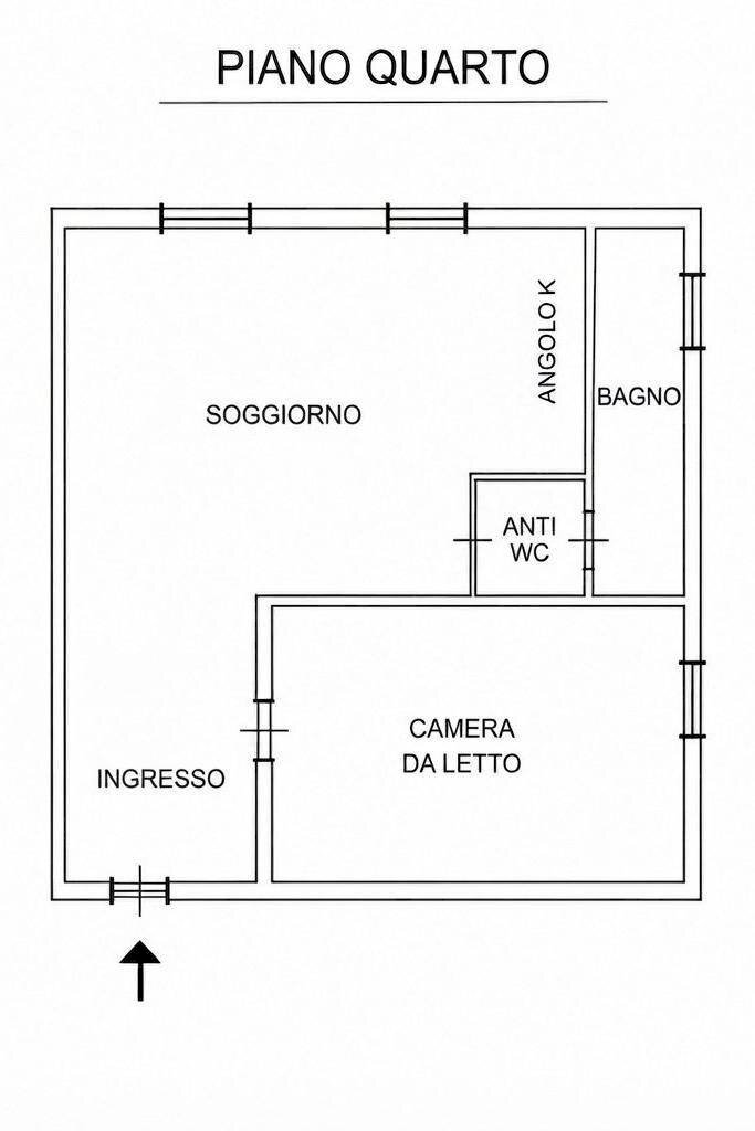 Bilocale piazza Sardi, 9, Sanremo - planimetria 1