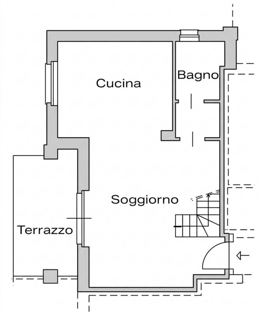 Two-room apartment via Calvettera, 122, Giaveno - floor plans 1