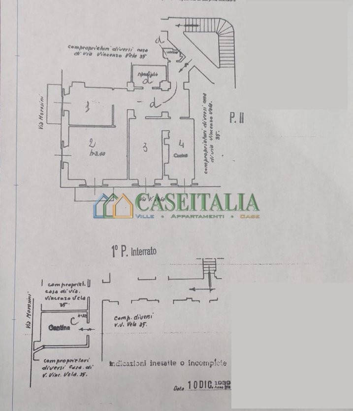 planimetria - Four-room apartment Via Vincenzo Vela 40, Torino (neighborhood Crocetta) - floor plans 1