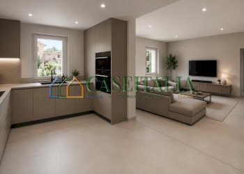 render salone con cucina - Villa a Schiera Via Capoluogo 57, Buttigliera Alta - foto 14