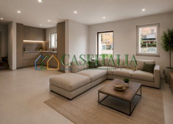 render salone con cucina - Villa a Schiera Via Capoluogo 57, Buttigliera Alta - foto 16