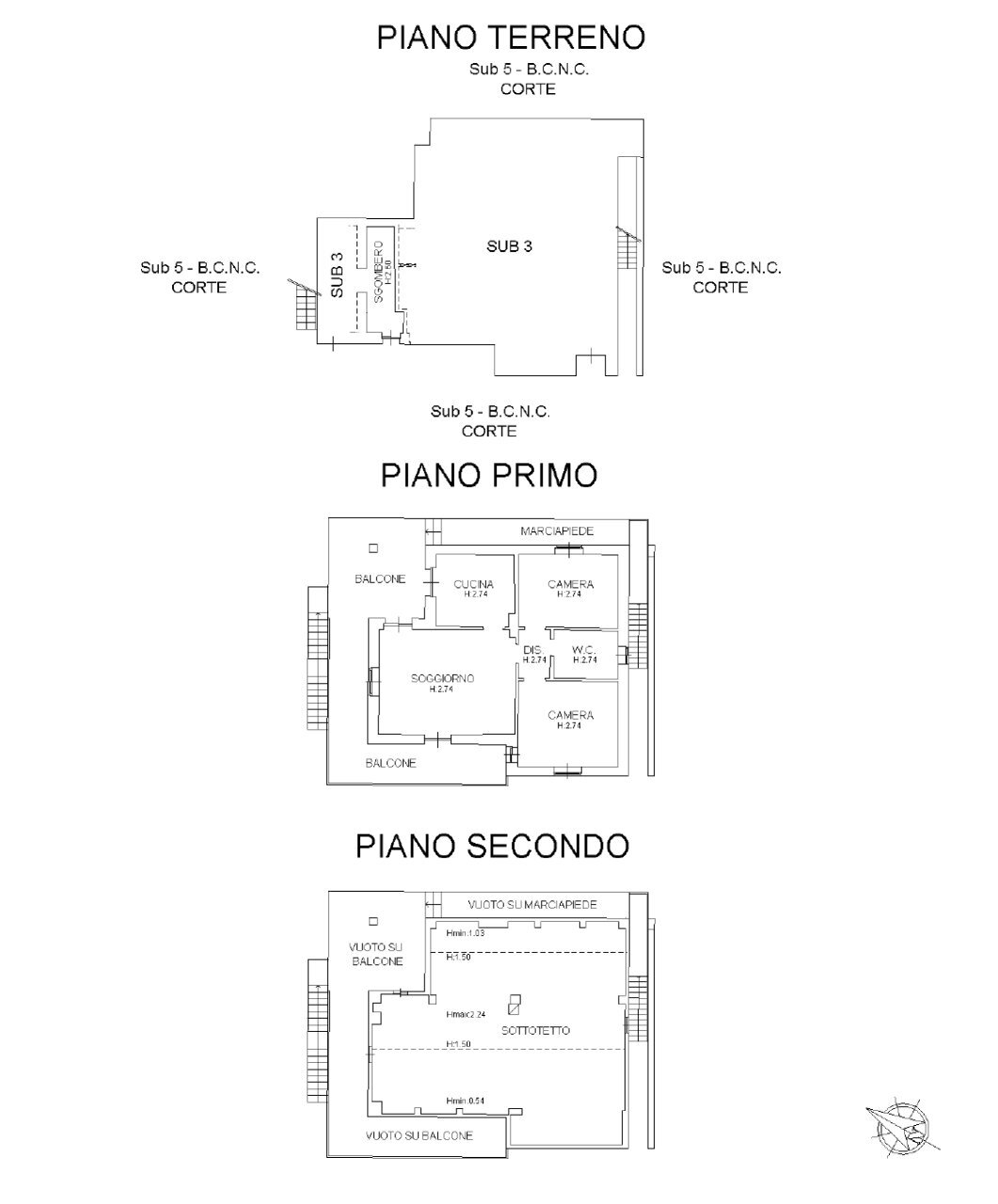 PLN Appartamento piano  1-2 + cantina - Appartamento Via degli Alpini 8, Pietraporzio - planimetria 1