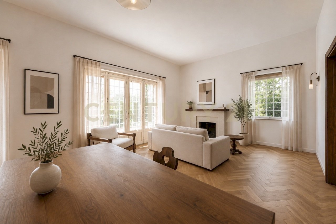 sala verso camino render - Villa Via delle Begonie 38, Anzio - foto 1
