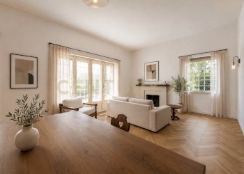 sala verso camino render - Villa Via delle Begonie 38, Anzio - foto 1