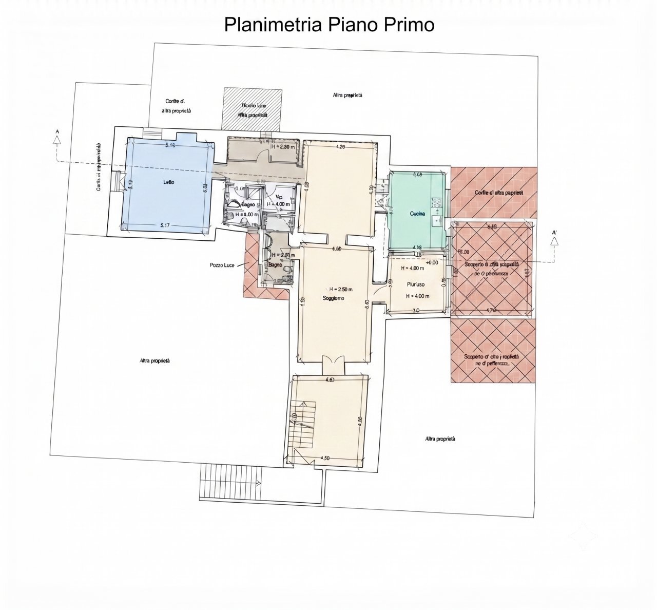 planimetria_piano primo - Apartment Piazzetta Arco di Prato 18, Lecce - floor plans 1