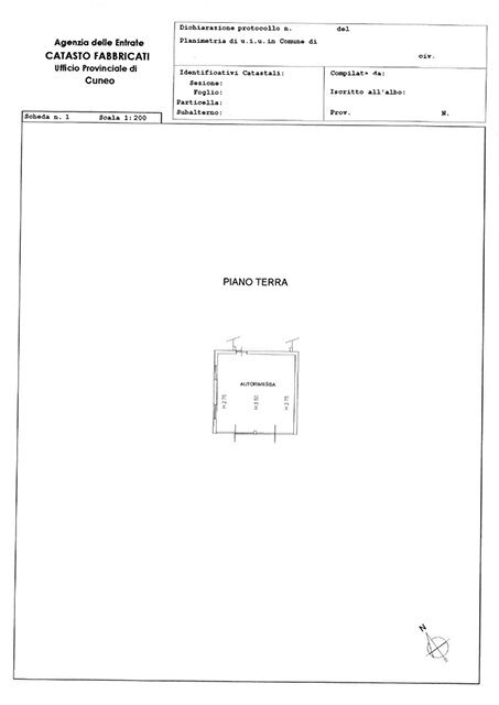 Pélanimetria-web-autorimessa - Casale Borgata Sant'Antonio 34, Somano - planimetria 1