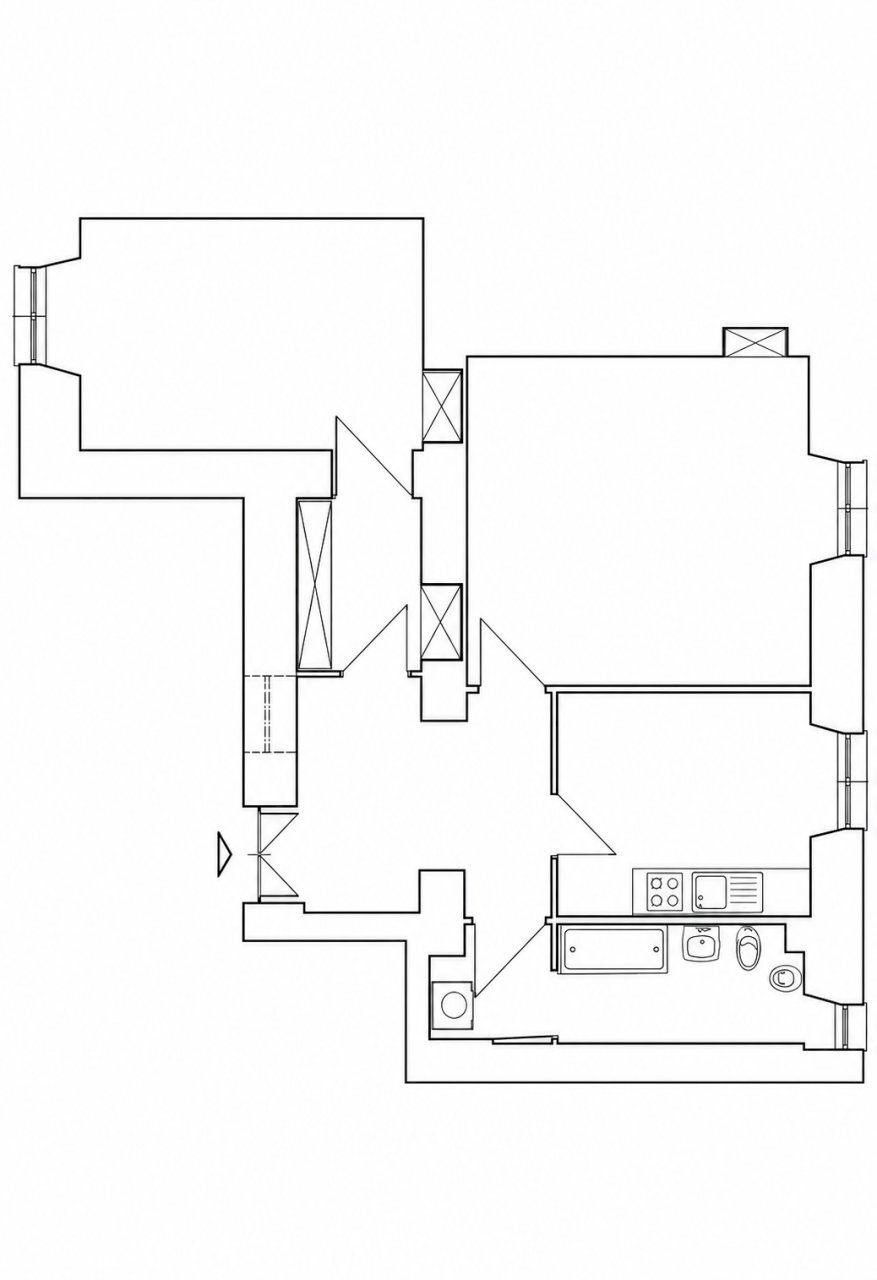 planimetria colamartino bianca - Two-room apartment Via Umberto Biancamano 33, Roma - floor plans 1