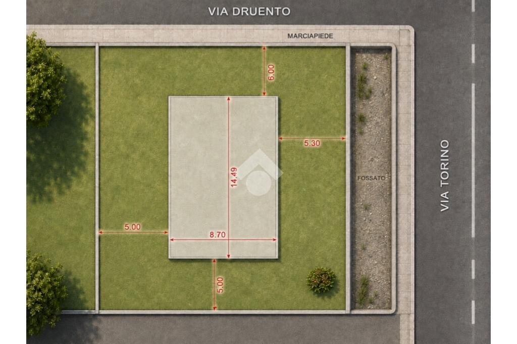 Terreno edificabile Via Druento, Givoletto - planimetria 1