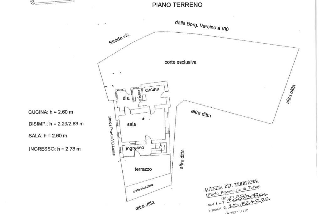 Villa Frazione versino, Viù - planimetria 1