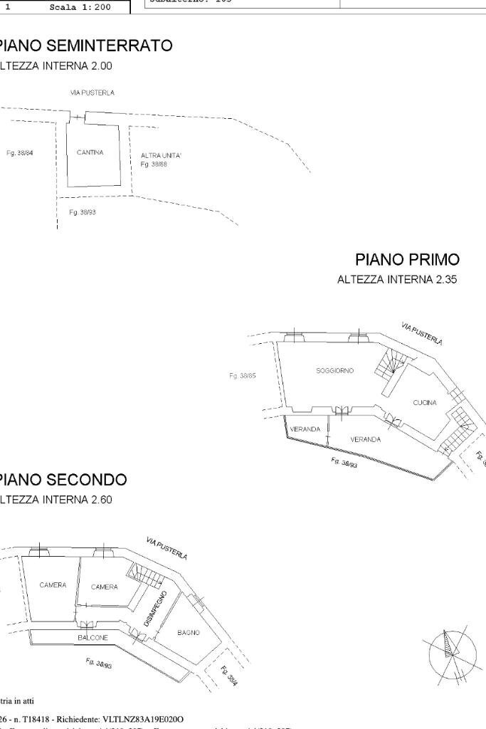 Four-room apartment Via pusterla, Rivoli - floor plans 1