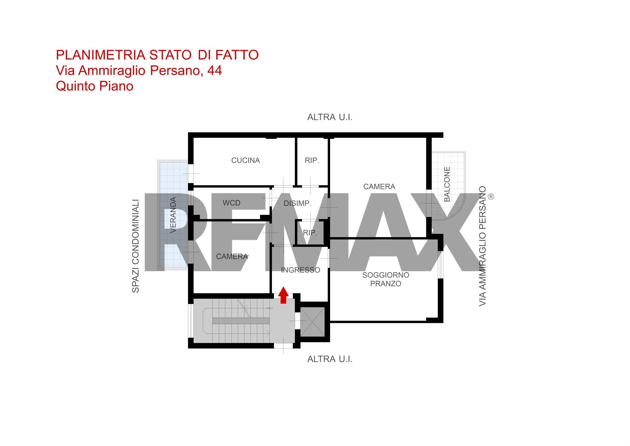 Pianta 2D - Trilocale Via Ammiraglio Persano
 
44, Palermo - planimetria 1