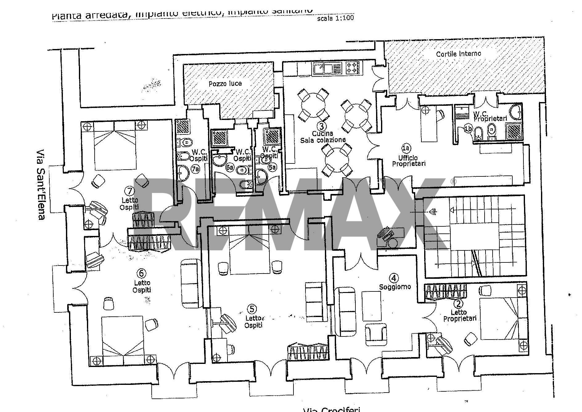 Pianta 2D - Hotel Via Crociferi
 
81, Catania - planimetria 1