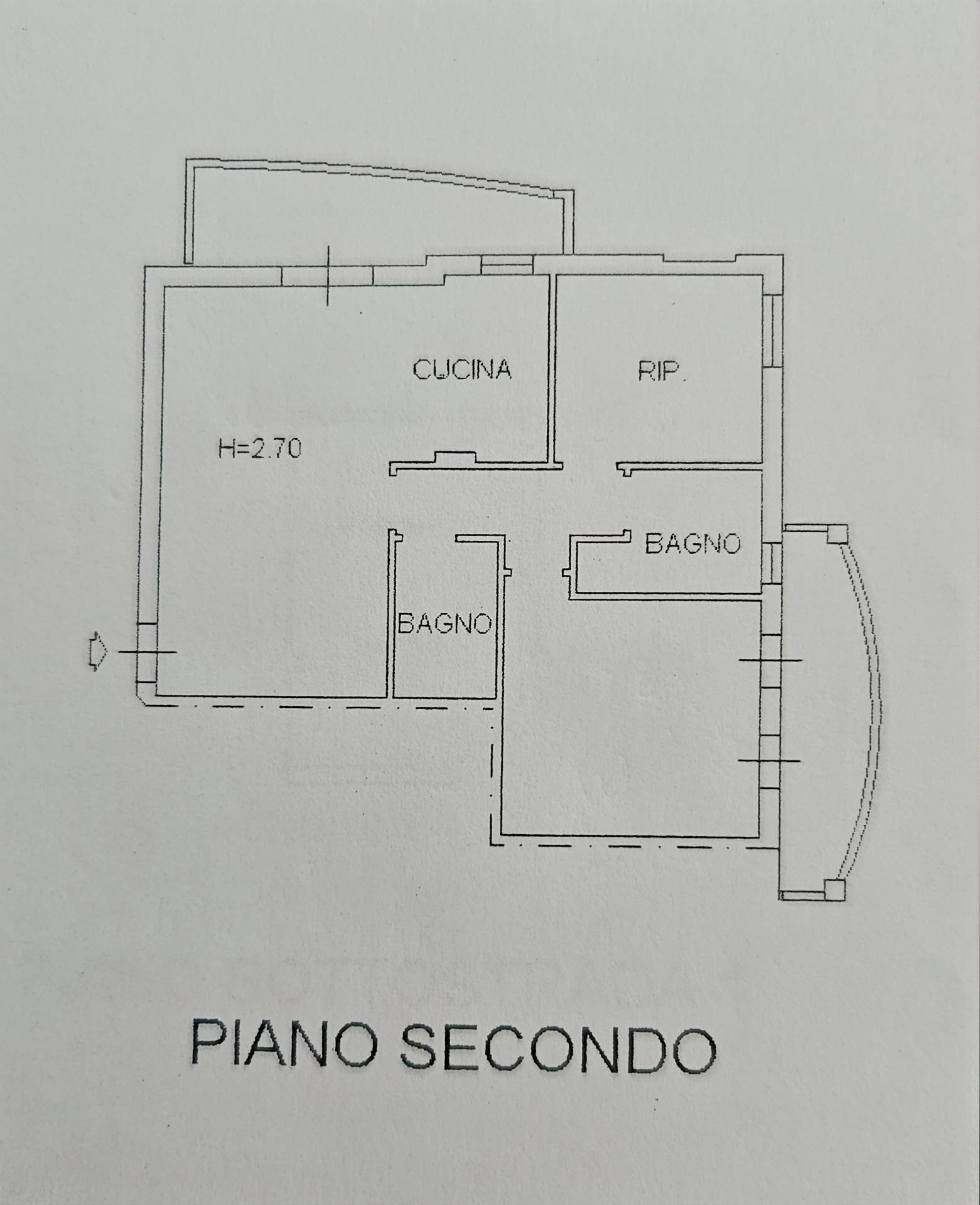 Foto 32 - Trilocale Via Ungaretti
 
9, Colli al Metauro - planimetria 1