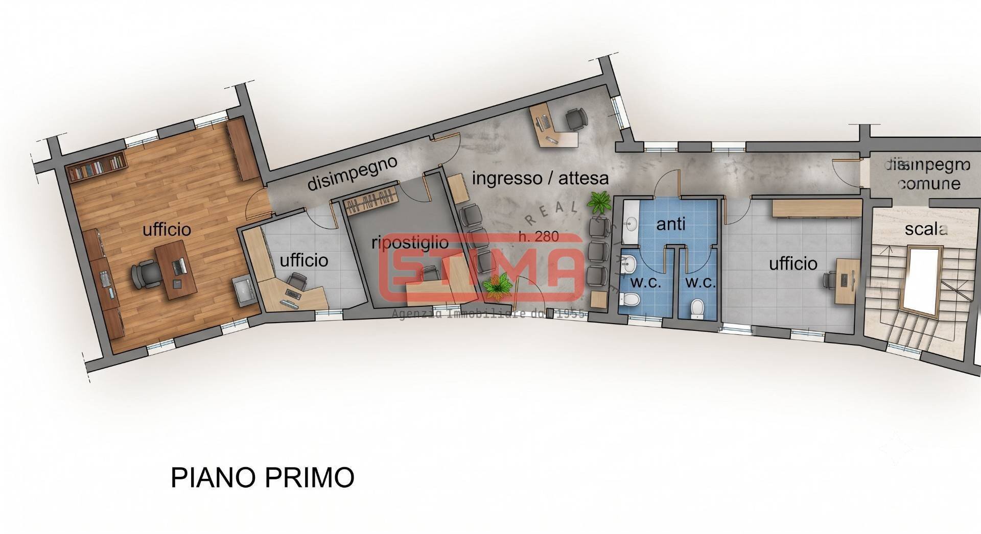 Foto 10 - Ufficio corso del popolo, Treviso - planimetria 1