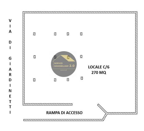 Foto 1 - Magazzino via dei giardinetti
 
183, Roma - planimetria 1