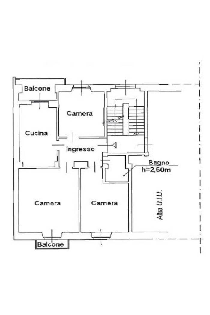Quadrilocale corso Principe Oddone, 74, Torino (zona Aurora) - planimetria 1