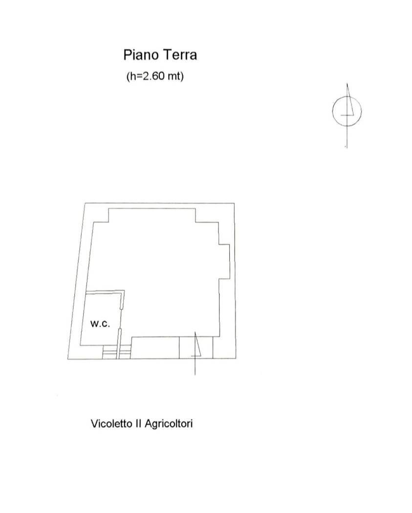 One-room apartment vicolo II Agricoltori, Catanzaro - floor plans 1
