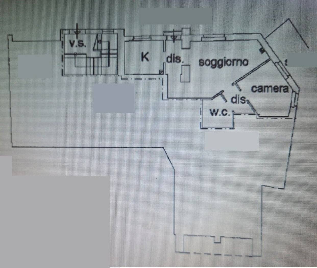 Bilocale Frazione Camolino, Montesegale - planimetria 1