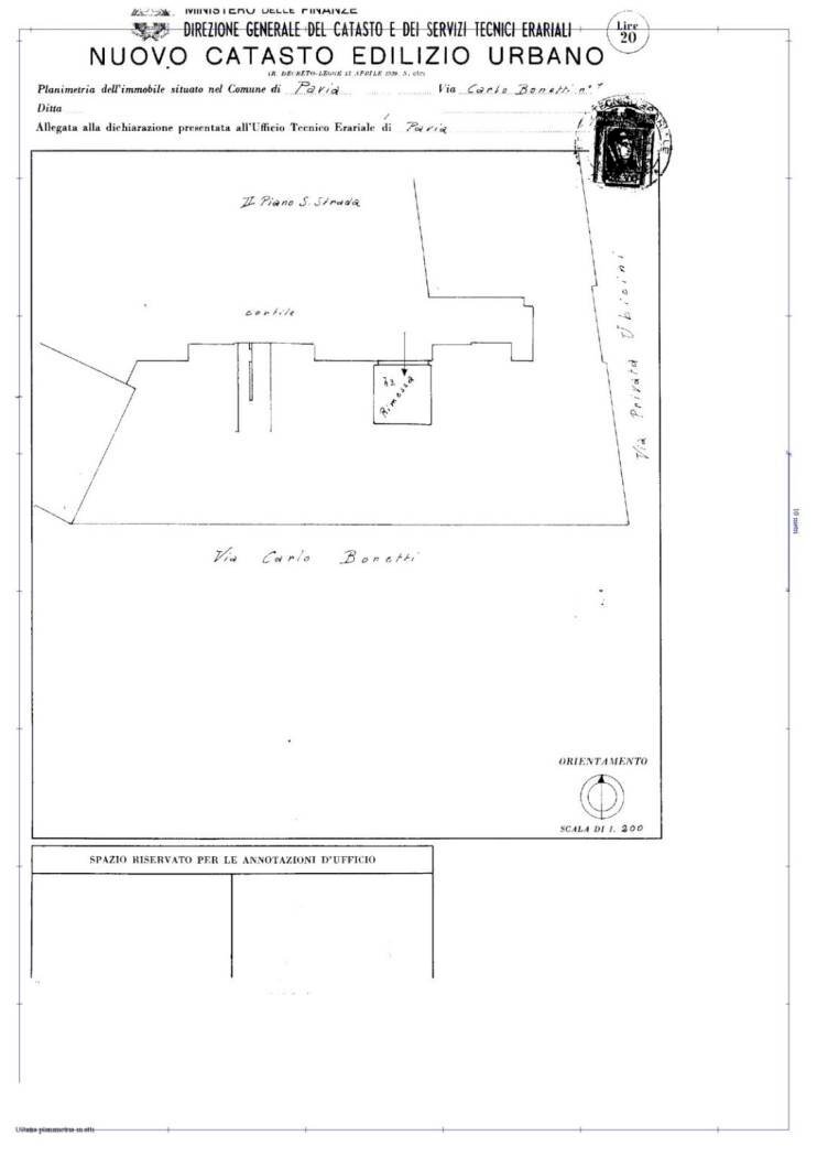 Quadrilocale via Bonetta Carlo, 7, Pavia - planimetria 1