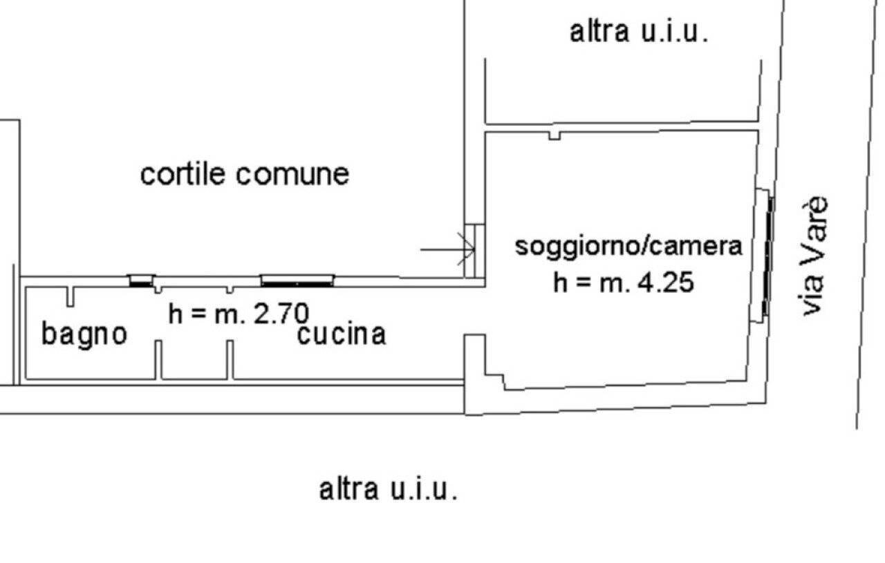 Bilocale via Luigi Mercantini, 25, Milano (zona Bovisa) - planimetria 1