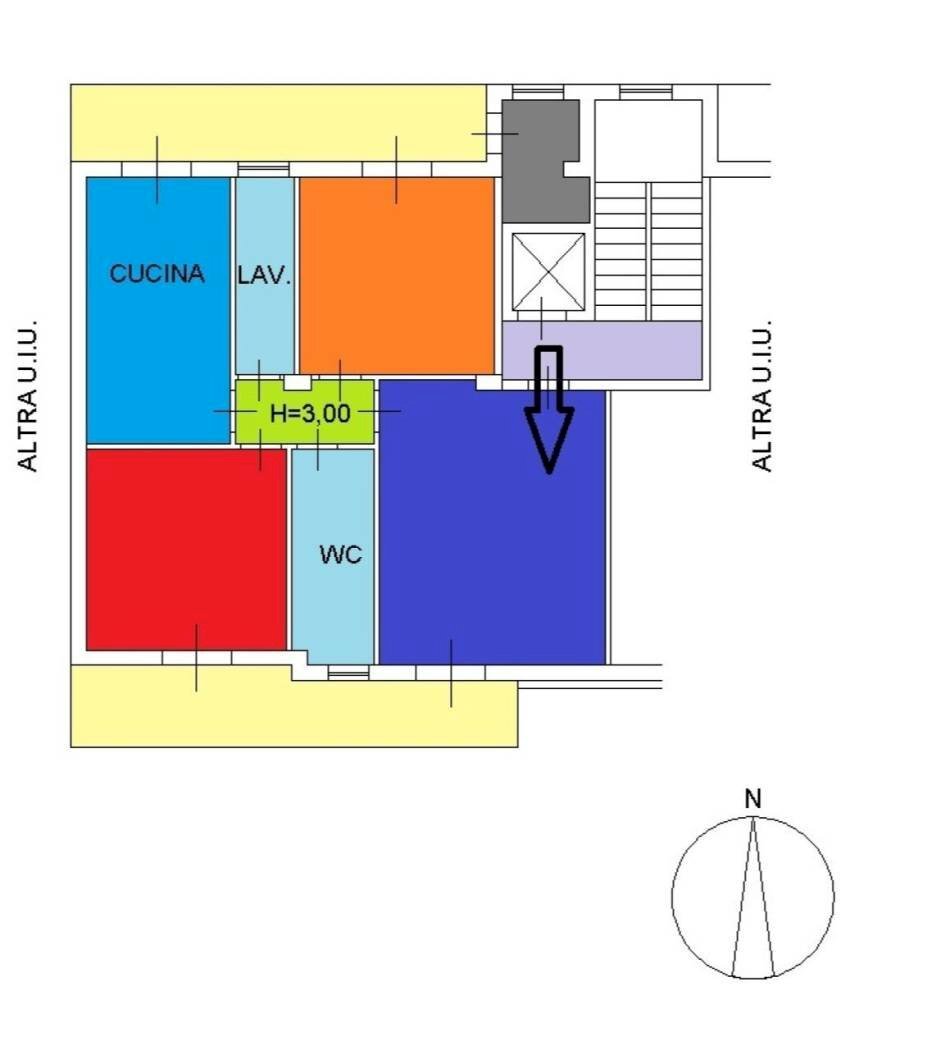 Trilocale via Santi Bonaccorsi, 6, Aci Catena - planimetria 1