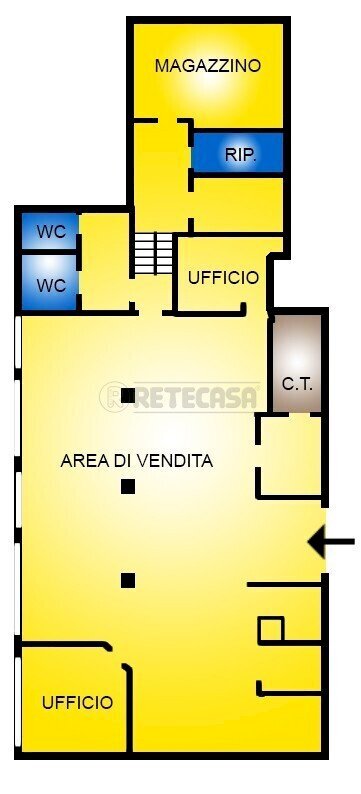 Retecasa_Valdagno - Planimetria - Locale Commerciale Valdagno - planimetria 1