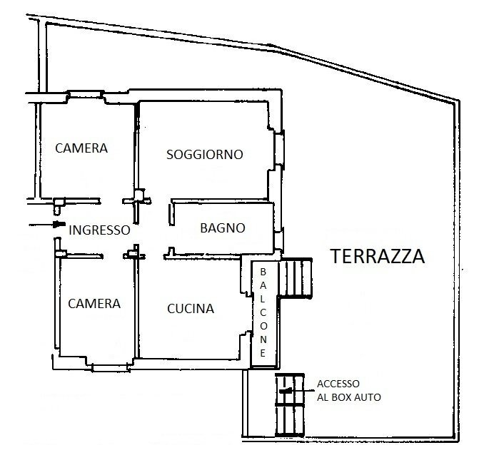 Planimetria - Four-room apartment Via G. B. Larco, Santa Margherita Ligure - floor plans 1