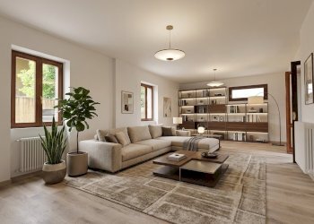 Rendering soggiorno pt - Portion of a house Via della Pergola 6, Laveno-Mombello - photo 18