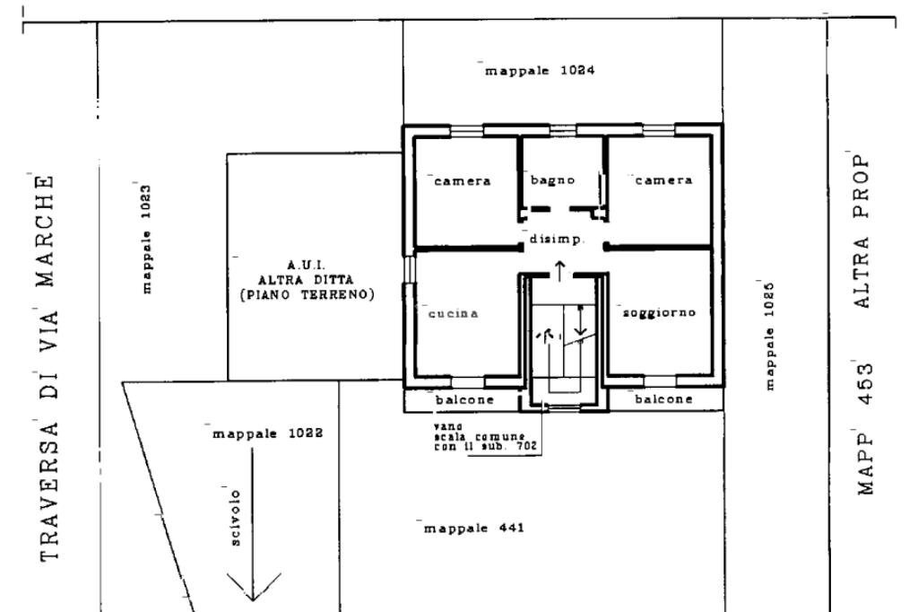 Portion of a house Via Marche, Lainate - floor plans 1