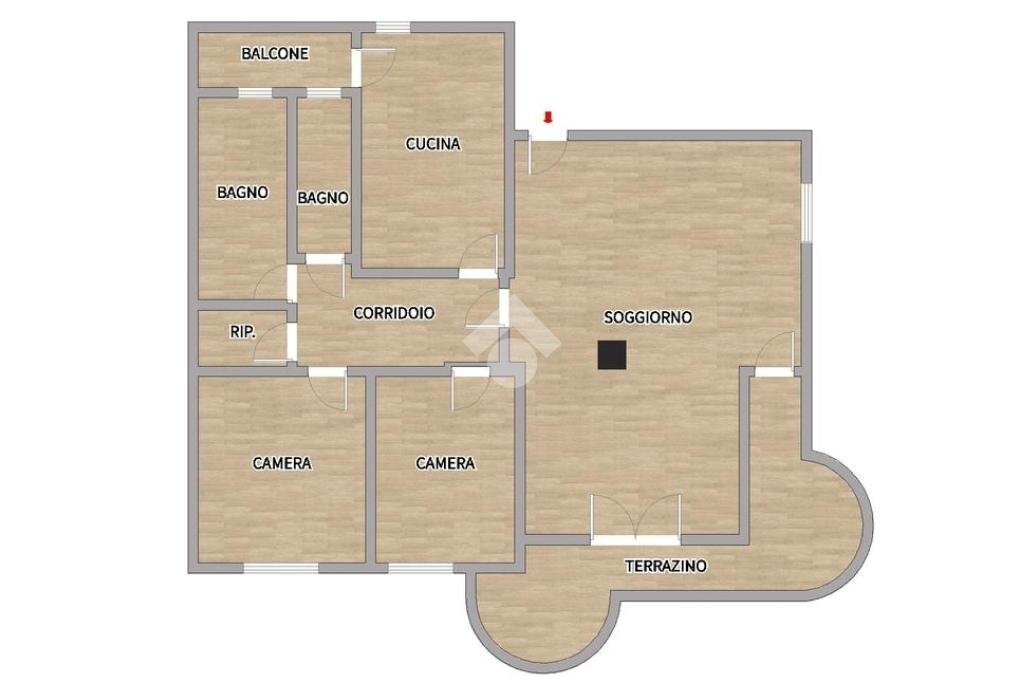 Three-room apartment Via wolfgang amadeus mozart, Bollate - floor plans 1