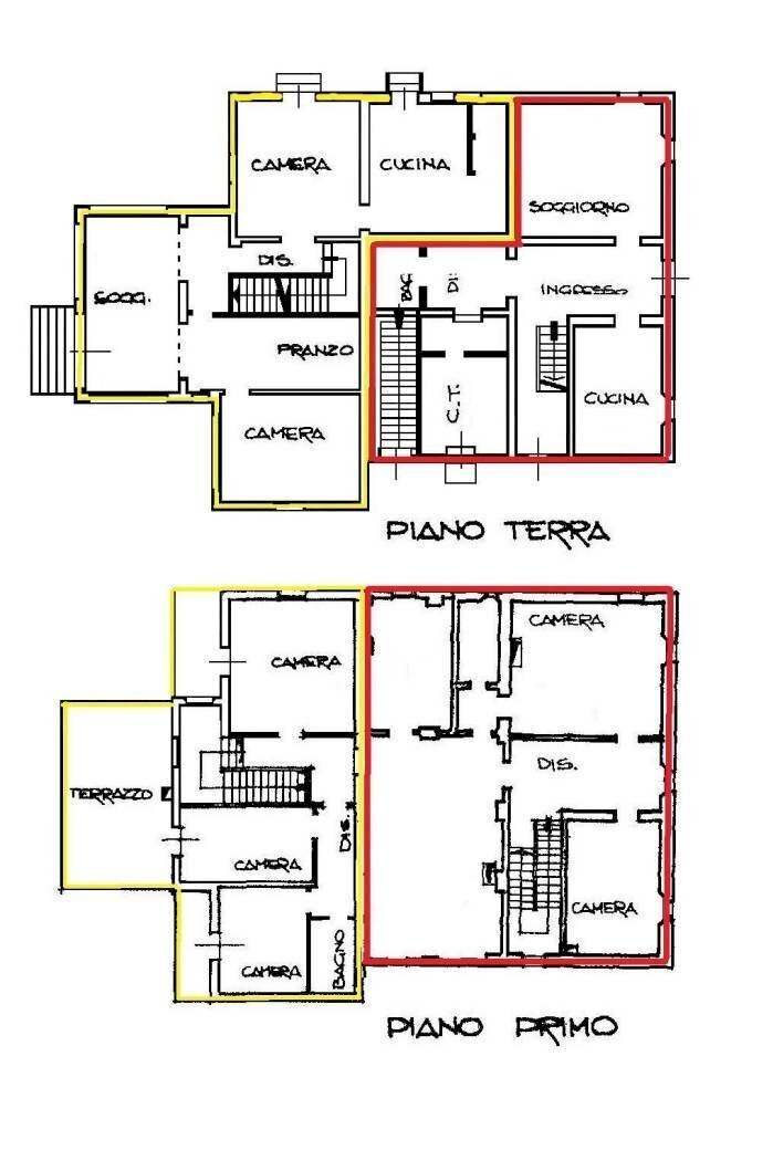 PLANIMETRIA - Villa Bifamiliare Via del Pino, 5, Ozzano dell'Emilia - planimetria 1