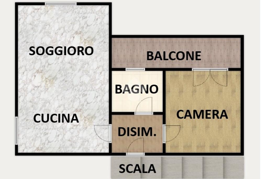 Trilocale Località Bosco, Savignone - planimetria 1